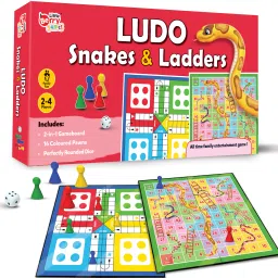 Junior Ludo and Snakes & Ladders Board Game Set for Kids - 11" x 11" Board Game Party & Fun Board Game-picture-30