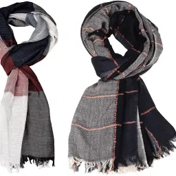 Self Design Pure Cotton Men Multicolor Stole-image-52