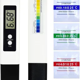 Digital PH Meter, PH Meter 0.01 PH High Accuracy Water Quality Tester with 0-14 PH Measurement Range for Household Drinking Water,Aquarium,Swimming Pools (white) Digital pH Meter-15