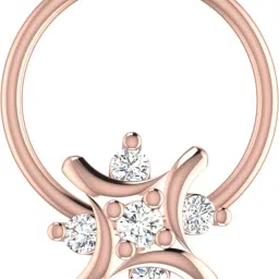 avsar Kriya 14kt Cubic Zirconia Rose Gold Nose Wire-image-18