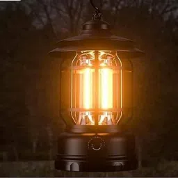 Lightweight Camping Tent Lantern Black Metal, Plastic Hanging Lantern-7