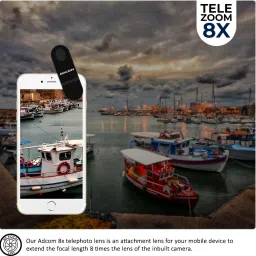 ADCOM 8X Zoom Telephoto Camera Lens Compatible with All Android & iOS (Black) Mobile Phone Lens image 4