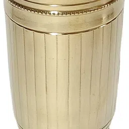 Heavy Handmade Brass Water Drinking Glass Set Striped Design - Set of 1 pc Glass Set Water/Juice Glass-image-49