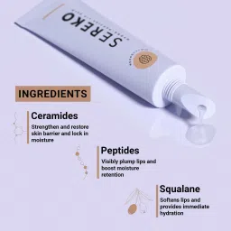sereko Hydra-Peptide Barrier Repair Lip Balm For Soft, Smooth & Moisturization With Salted Caramel - Non Tinted image 5