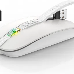 FKU 2.4GHz Wireless + Bluetooth 5.1 Mouse, Multi-Device Dual Mode Slim Rechargeable Wireless Ambidextrous OpticalGaming Mousewith Bluetooth-picture-20