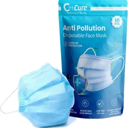 3 Ply Disposable Anti Pollution Face Mask Blue, Non Woven With Elastic Ear-Loop C3PAPFM-10 Non-Washable Surgical Mask-4