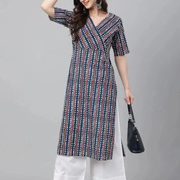 janasya Women Printed Pure Cotton Straight Kurta-picture-41