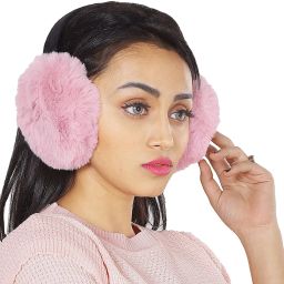 Faux Fur Winter Outdoor Accessory Foldable Ear Muffs/Warmer for Girls & Women Ear Muff-image-38