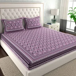 144 TC Cotton Double Jaipuri Prints Flat Bedsheet-image-47