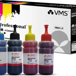 VMS VMS Professional Ink | Cyan, Magenta, Yellow, Black | For All Inkjet Printers | Tri-Color Ink Bottle-image-33