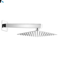 Rain Shower Stainless Steel Ultra Slim 8x8 Inch with 15 Inch Long Arm Fixed Mount-13