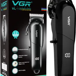 VGR V-118 Professional Hair Clipper with LED Display Trimmer 200 minRuntime 6 Length Settings-image-10