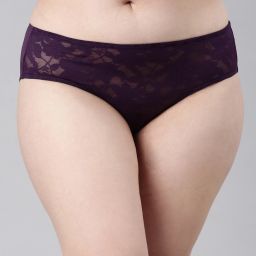 P122 Lace Women Hipster Purple Panty-image-2