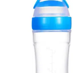 90ML Newborn Baby Feeding Bottle Toddler Safe Silicone Squeeze Feeding Spoon Milk Cereal Bottle Baby Training Feeder (Blue)- Silicone-11