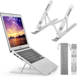 SeCro Laptop Stand, Adjustable Portable Laptop Computer Riser Stand Adjustable Laptop Stand Aluminium Desk Stand Laptop Stand with Adjustable Height Compatible with Universal Laptops-image-77