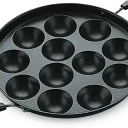 appam BAHURANI APPAM PATRA SUPERIOR Paddu maker Ponganal Maker Paniarakkal pot 12 with Lid / aapee ka sacha/ panniyaram kadai/ Paniyarrakal/Paniyaram/Appam Pan/Appam Maker/Pan Cake/guntapongadalu pan/appam kadai/Ponganal Maker/idali Maker/idali Pan kadai/litti maker/unniyappam chatti non stick/ unniyappam chatti Pancake Pan 23 cm diameter ( Aluminium, Non-stick) Paniarakkal with Lid 1 L capacity 22 cm diameter-image-4
