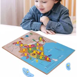 New Gift Wooden Educational learning Map Board Puzzle for kids-26