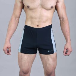 men black swimming trunks with contrast designing Polka Print Men Swim Bottom Black Swimsuit-image-47