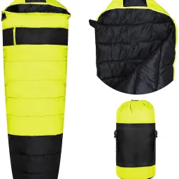 Mummy Shape Camping Hiking Traveling & Outdoors (+6 to+12 Temp) Sleeping Bag-image-49