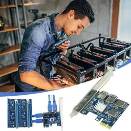Etzin USB 3.0 0 GB All in One PC's Blue M.2 Internal Solid State Drive (SSD) (4 Port USB3.0 Hub USB 3.0 PCI-E Expansion Card Adapter Internal Header USB 3 to PCIE PCI Express Adapter Card) image 4