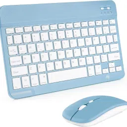 Astrill Wireless Bluetooth Keyboard and Mouse Combo, Slim LED Keyboard for iOS/Android Wireless, Bluetooth Standard Multi-device Keyboard Compatible with Desktop, Laptop, Tablet-109