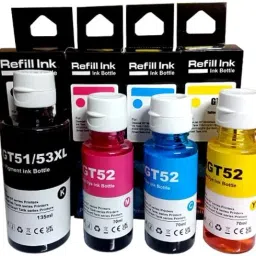 HV Cartridges GT52/51XL Refill Ink for HP Ink Tank 115 310 315 319 410 415 416 419 455 Printer Black + Tri Color Combo Pack Ink Bottle-image-93