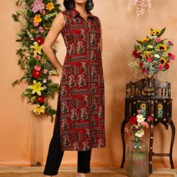 Women Printed Viscose Rayon A-line Kurta-image-64