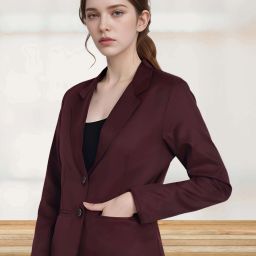 Women Solid Single Breasted Formal Blazer-image-63