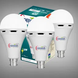 Pack of 3-12W LED Rechargeable Bulb for Emergency Situations 4 hrs Bulb Emergency Light-image-1