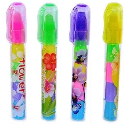 Pen Style Erasers - Pack of 6 - Birthday Party Return Gifts- Stacking Pen Type Erasers for Kids Non-Toxic Eraser-18