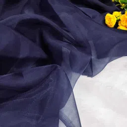 Unstitched Organza Multipurpose Running Fabric Solid-image-98