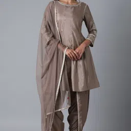 Women Regular Fit Grey Pure Cotton Trousers-image-24