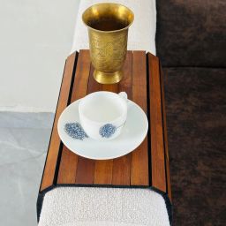 Wooden Sofa Armrest Tray |Tambour Tray|Flexible And Foldable Tray Serving Set-28