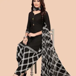 Unstitched Crepe Salwar Suit Material Printed-image-2