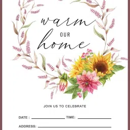 House Warming Invitation Cards , 25 Cards with Envelopes (5*7 inches)-ICHW20 Invitation Card-image-78