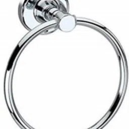 Stainless Steel Towel Ring for Bathroom/Wash Basin/Napkin-Towel Hanger/Bathroom Accessories (Chrome-Round) - Set of 1 SILVER Towel Holder (Stainless Steel) Silver Towel Holder-image-57