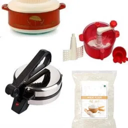 Free Wheat Flour In This Combo Pack Non Stick Electric MZK-1 Roti and Khakra Maker-0