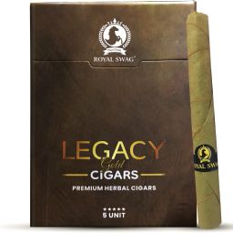 Premium Herbal Cigars (5 Sticks) Full Size 95 mm With Corn Husk Filter Pack of 1 Smoking Cessations-image-34