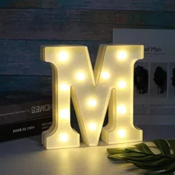 Marquee Alphabet Shaped Led Light (M) Pack of 1. Table Lamp-24