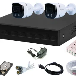 CP PLUS 4 Channal HD DVR 1080p 1Pcs,Colorful View In Nightvision Outdoor Camera 2.4 MP 2Pcs,500 GB Hard Disk,Full combo set Security Camera-15