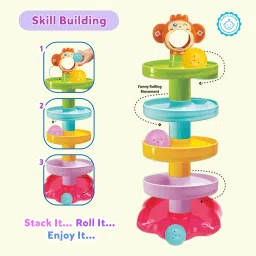 little berry Plastic Roll & Swirl Ball - 5 Layer Stack, Drop & Go Ball Drop - Activity Toys image 4
