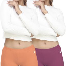 Solid Women Orange, Purple Tights-image-99