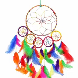 ryme Wall Hanging 6 Rings Multi Color Dream Catcher Wool Dream Catcher-picture-4