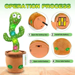 Dancing Talking Cactus Plush Toy, Wriggle, Singing, Repeats What You Say-971-image-76