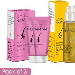 Intimate Hygiene Care Set-Hair Removing Cream 120gm & Haldi Chandan Hygiene Wash 100ml-image-10