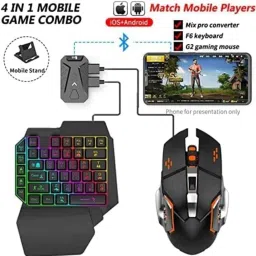 Confiavel Bluetooth Gaming Keyboard Mouse Convertor For Smartphone 4 in 1 Mobile Game Combo Set-27