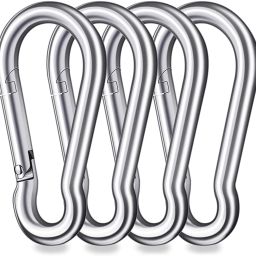 3 Inch Stainless Steel Spring or 316 Stainless Steel Clips Locking Snap Hook Locking Carabiner-image-31
