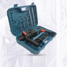 100% Copper Winding H26H4 All Purpose 26mm Hammer Impact Drill Machine Forward/Reverse Rotaion with 5 Bits for Making Holes in Metal/Wood/Concrete Hammer Drill-16