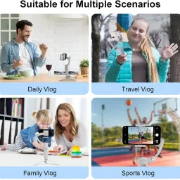 ephorus Handheld gimble for professional photography M1 3 Axis merak one face tracking 3 Axis Gimbal for Mobile image 5