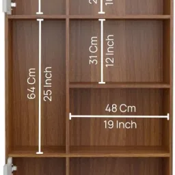 neudot Alberto Engineered Wood Semi-Open Book Shelf image 3